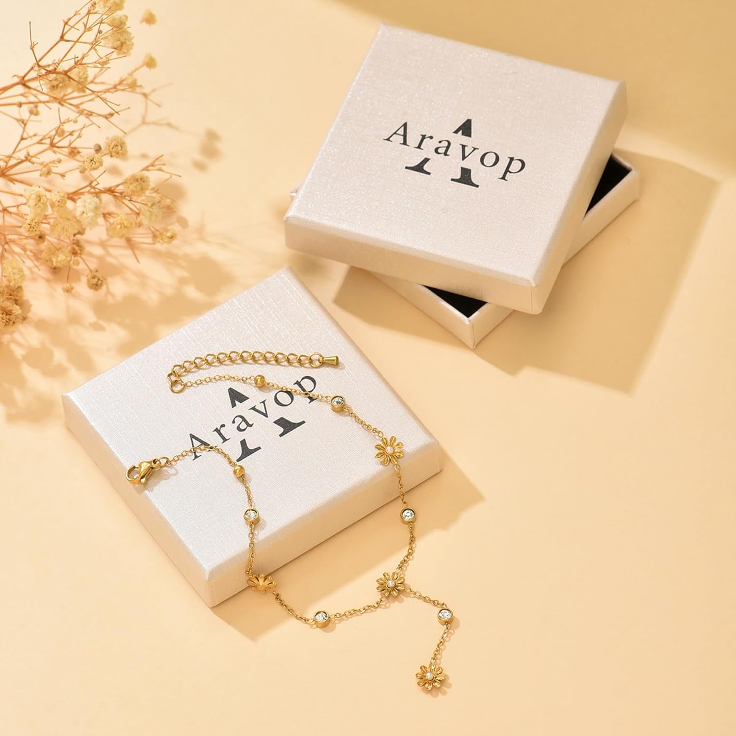 Opal Bracelet for Women 18K Gold Plated White Blue Orange Green Colorful Opals Bracelets Dainty Round Opal Jewelry Gift - Image 7