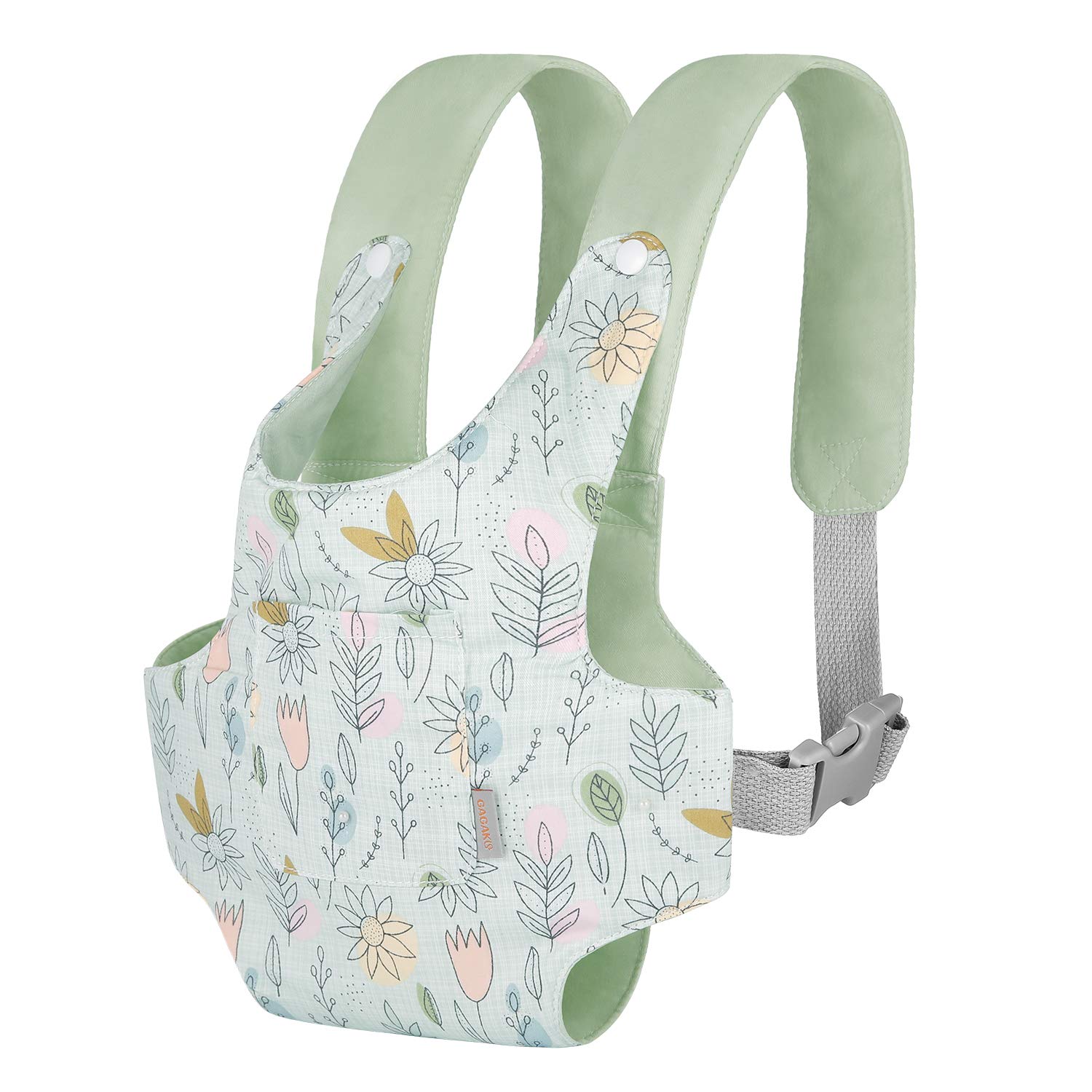 GAGAKU Baby Doll Carrier for Little Girls Doll Carrier for Toddlers Toy Baby Carrier for Kids, Reborn Baby Doll Accessories - Green (Sunflower)
