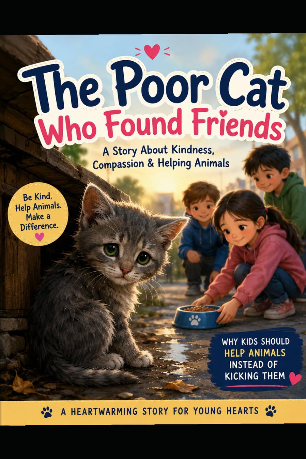 The Poor Cat Who Found Friends: A Story about Kindness Compassion & Helping Animals