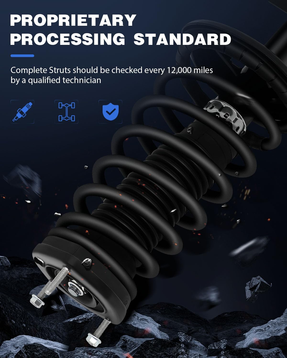 ECCPP Complete Struts Spring Assembly Rear Struts Shock Absorber Fit for 1993-1995 1999-2001 for Lexus ES300,1997-2003 for Toyota Avalon,92-94 97-01 for Toyota Camry,1999-2003 for Toyota Solara 2 Pcs