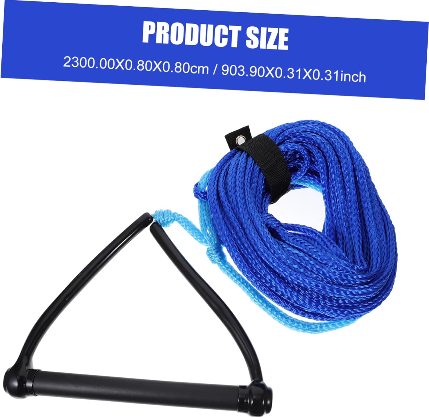 Black Handle Rope Section Water Ski and Rope for Boating Construction for Kneeboarding Wakeskating and Water Skiing