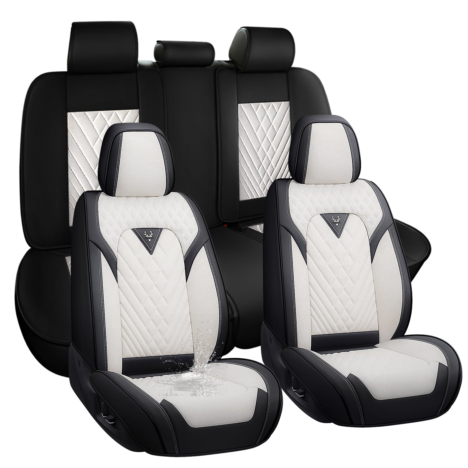 Car Seat Covers Fit for Buick Encore GX 2020-2026,Waterproof Wear-Resistant Premium Leather Seat Covers Breathable Seat Protector Coverage Automotive
