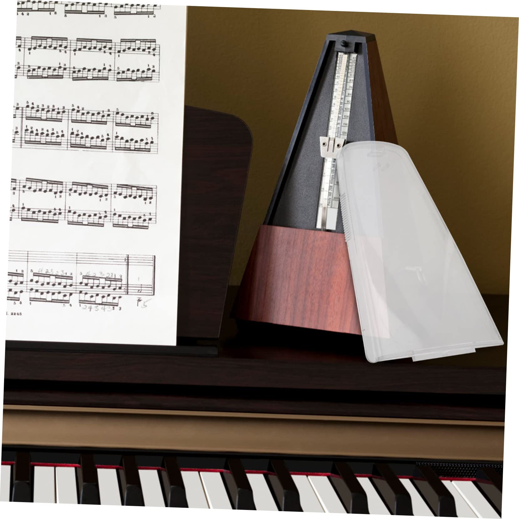 ifundom Instrument Accessory Metronome Sleeve Transparent Dust Cover for Piano Metronome Easy to Replace