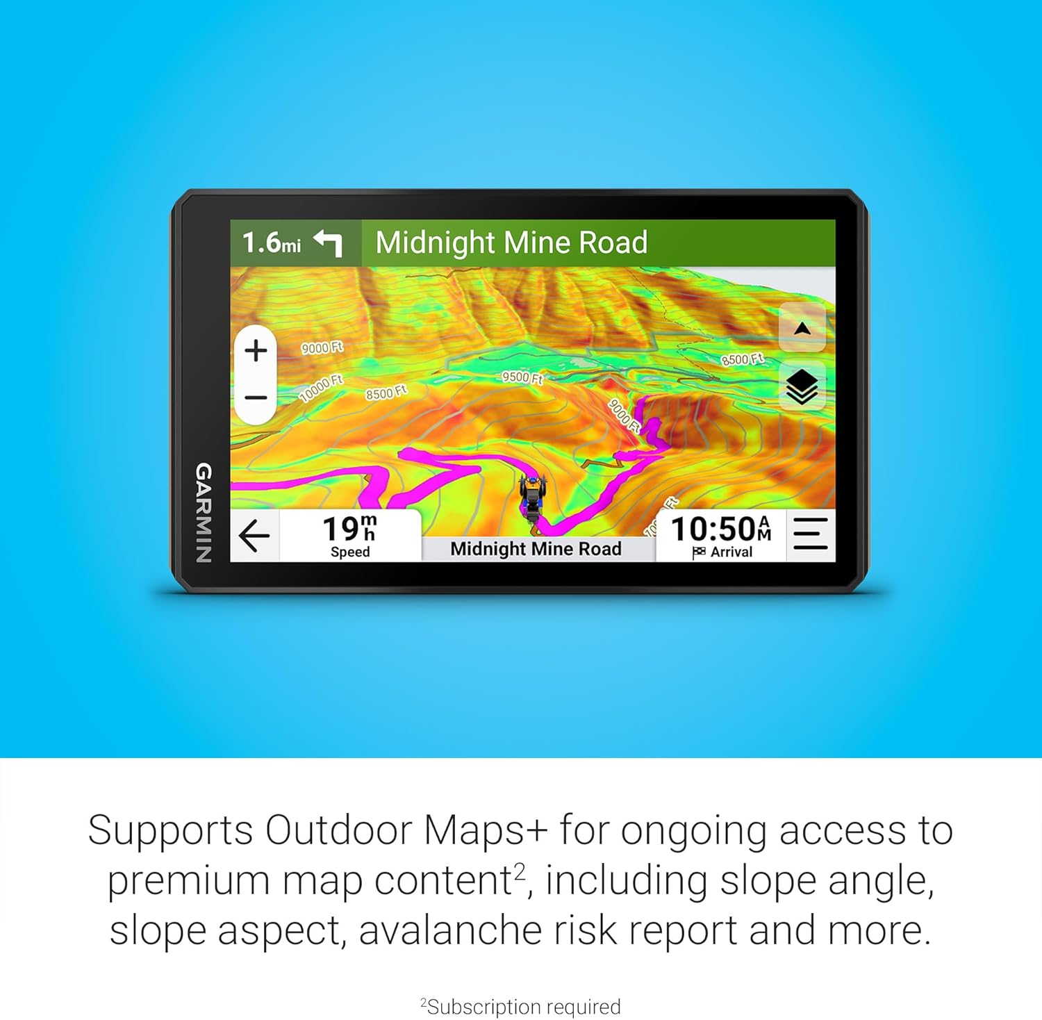 Garmin Tread® 2, Powersport Navigator, 6" Glove-Friendly Display, Built for Extreme Weather, Preloaded Mapping, Snowmobile Trails for U.S. and Canada