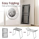 APEXCHASER Vêtements Airer, Collapsible Vêtements Sac à linge, pliable Gullwing Blanchisserie Rack intérieur, Sac à cheveux, Sac de vêtements Intérieur pliant pour serviettes, Noir