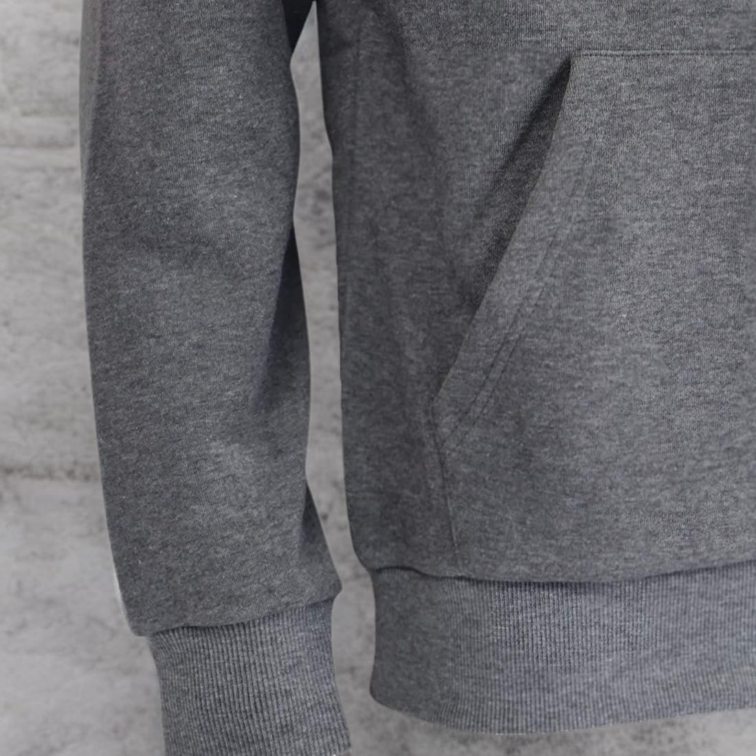 Fleece-Kapuzenpullover für Herren, leicht, Frühling, Langarm, Sportjacke mit durchgehendem Reißverschluss