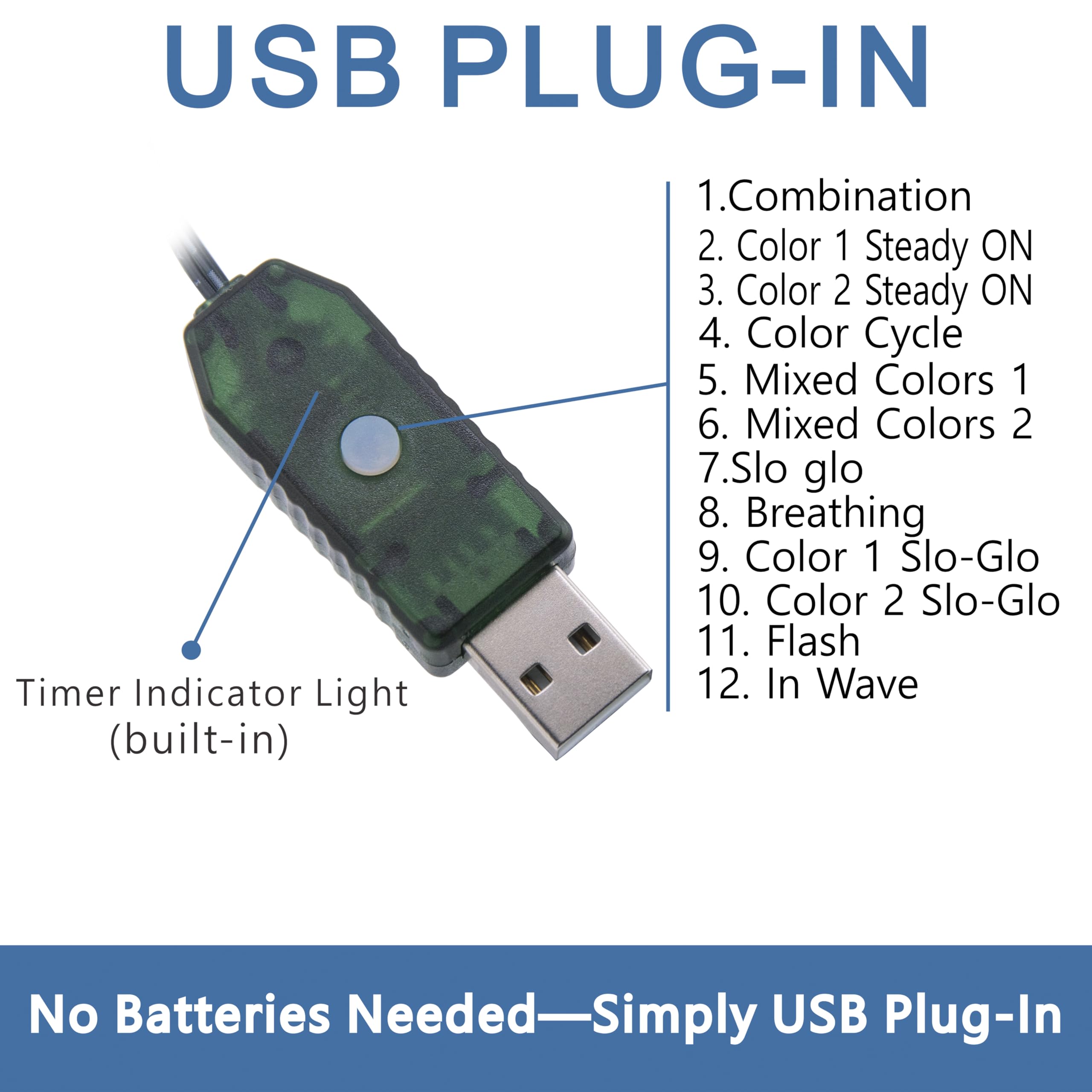 YUCHOI USB Powered LED Christmas Lights - Image 3