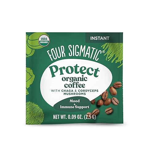 Vista 6 de Four Sigmatic - Café instantáneo orgánico en polvo Café instantáneo arábica individual con Cordyceps, Chaga y Eleuthero Mezcla instantánea