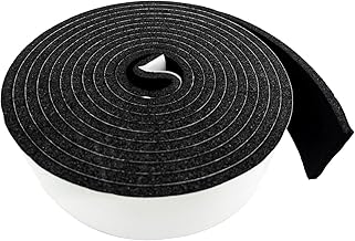 Cinta adhesiva de espuma autoadhesiva ,cinta aislante para puertas y ventanas, Espuma Burlete Adhesivo de Alta Densidad, para Anti Frío, Aislante, Ruido y Colisión(50 mm x 6 mm x 4 m)