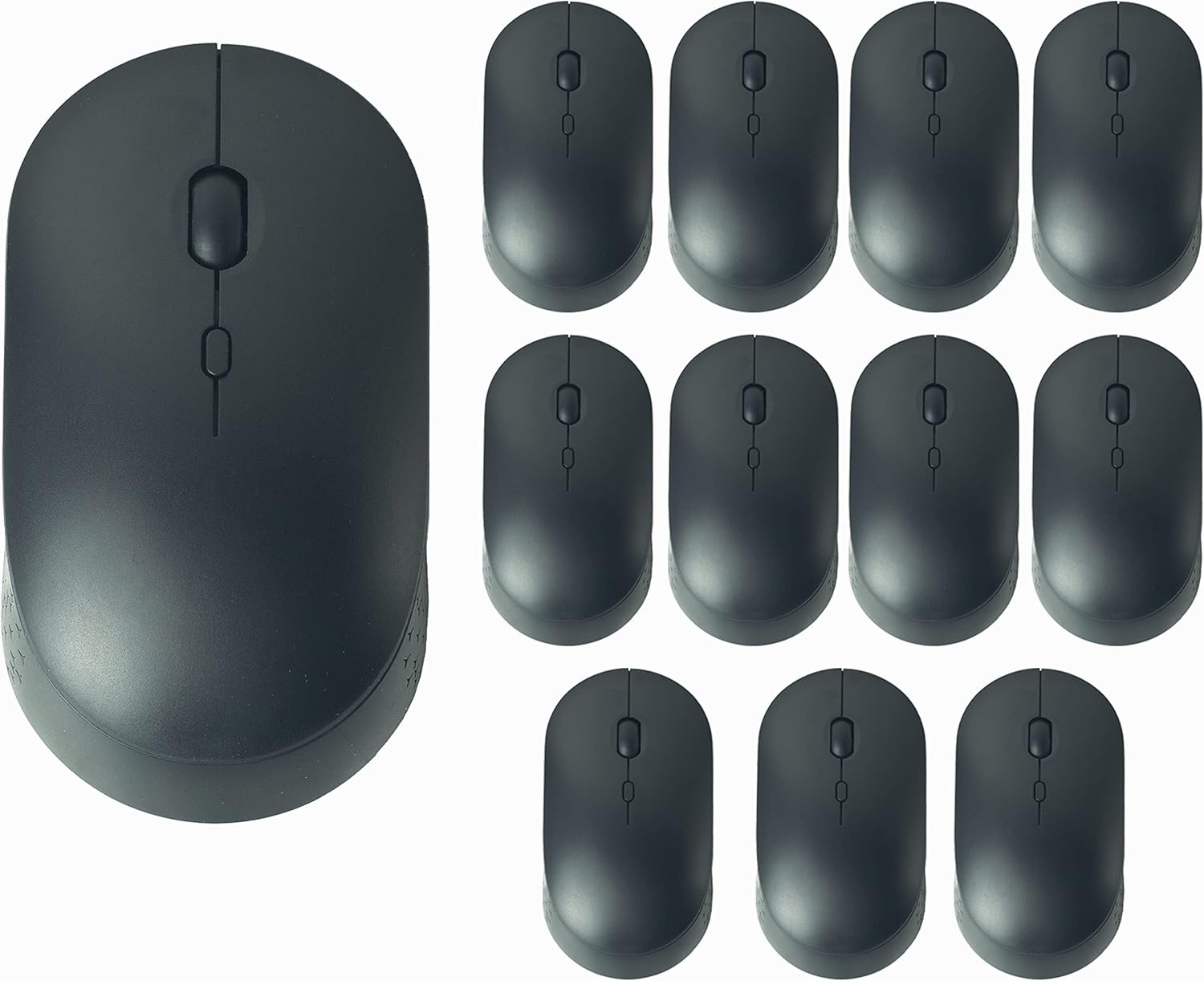 12 Pack Wireless Mouse Bulk, Slim 2.4G 3 Levels DPI Optical Silent Cordless Computer Mouse for Laptop Chromebook PC Windows MacBook, Black