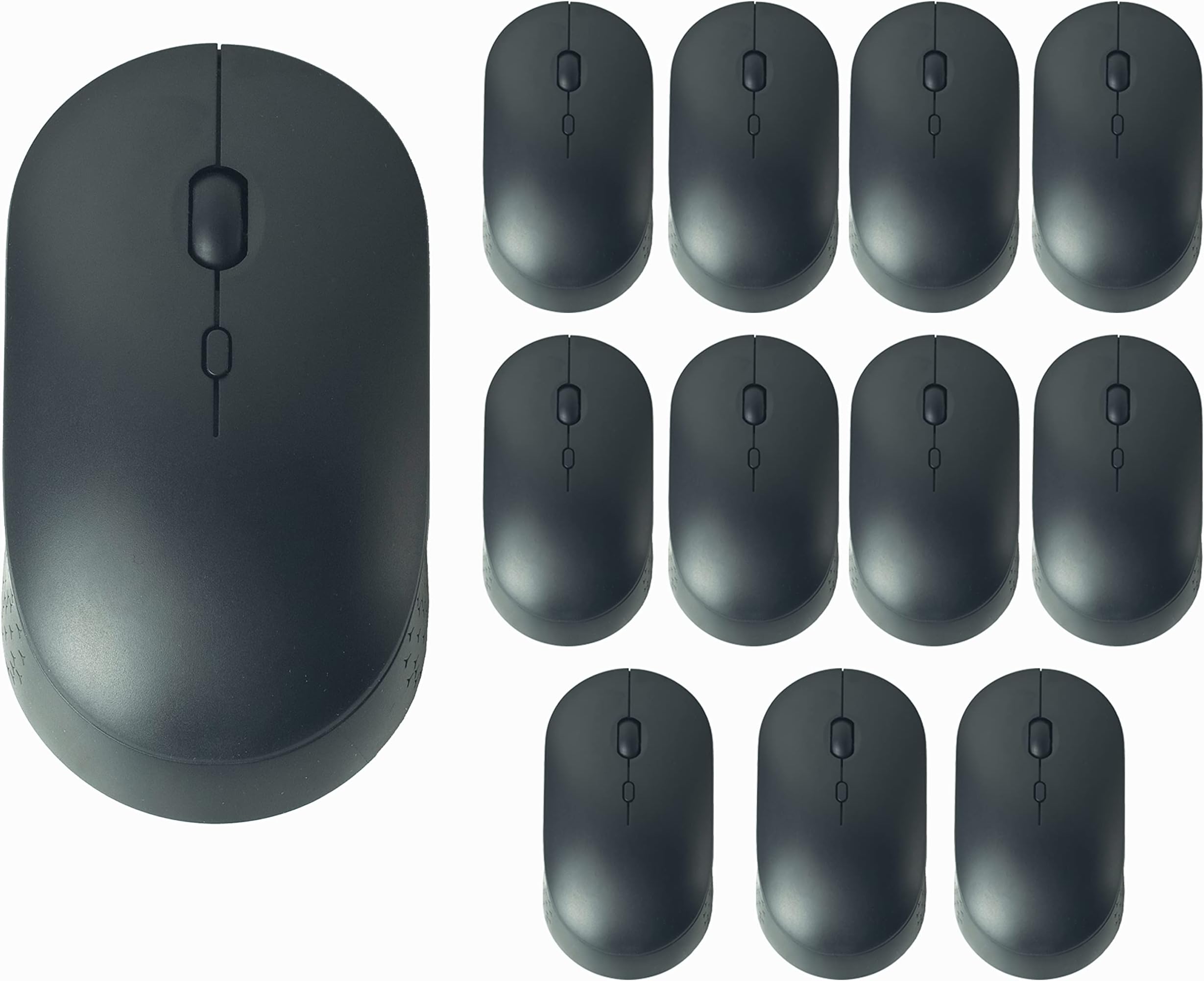 YUMQUA12 Pack Wireless Mouse Bulk, Slim 2.4G 3 Levels DPI Optical Silent Cordless Computer Mouse for Laptop Chromebook PC Windows MacBook, Black