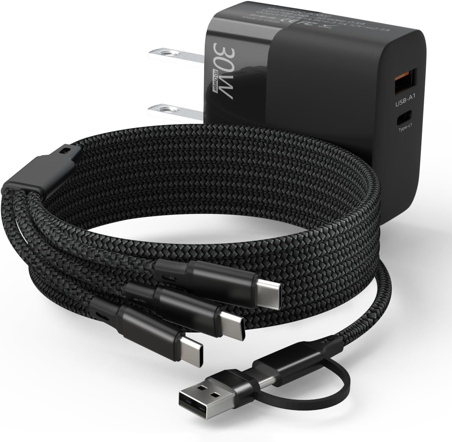 30W 3-in-1 USB C Fast Charger for DJI Mini 4 Pro/4K, Mini 3 Pro/3,Mavic 3, Air 2S,Avata,Avata 2, Air 3, Air 2S Drones, Type C Wall Charger for DJI Drones Accessories : Toys  Games