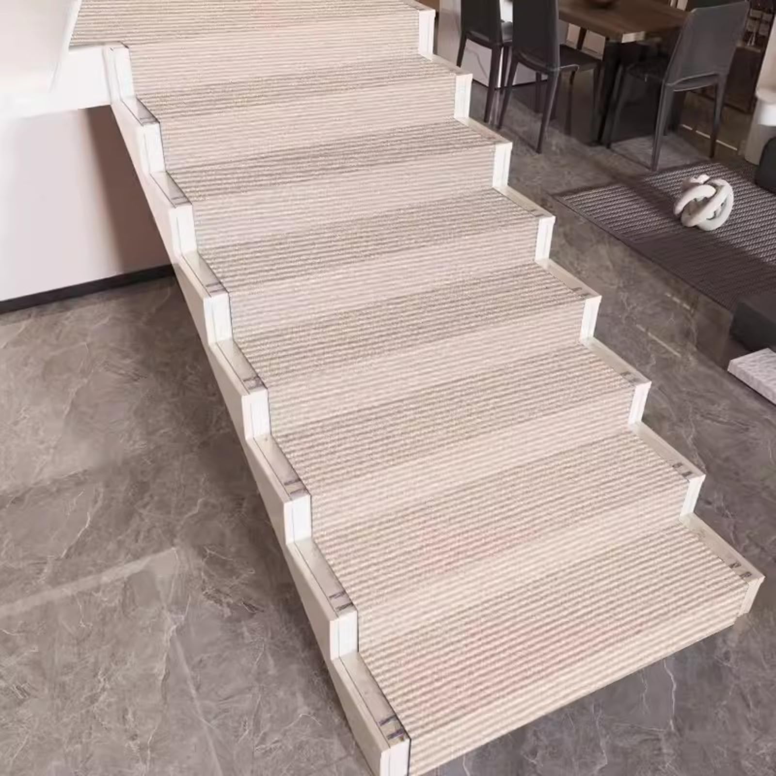 Tapis d'escalier, Antidérapant Escalier Tapis d'intérieur Antidérapant, Auto-adhésif Tapis de Marche Escalier, Tapis de Marche pour l'intérieur Exterieur