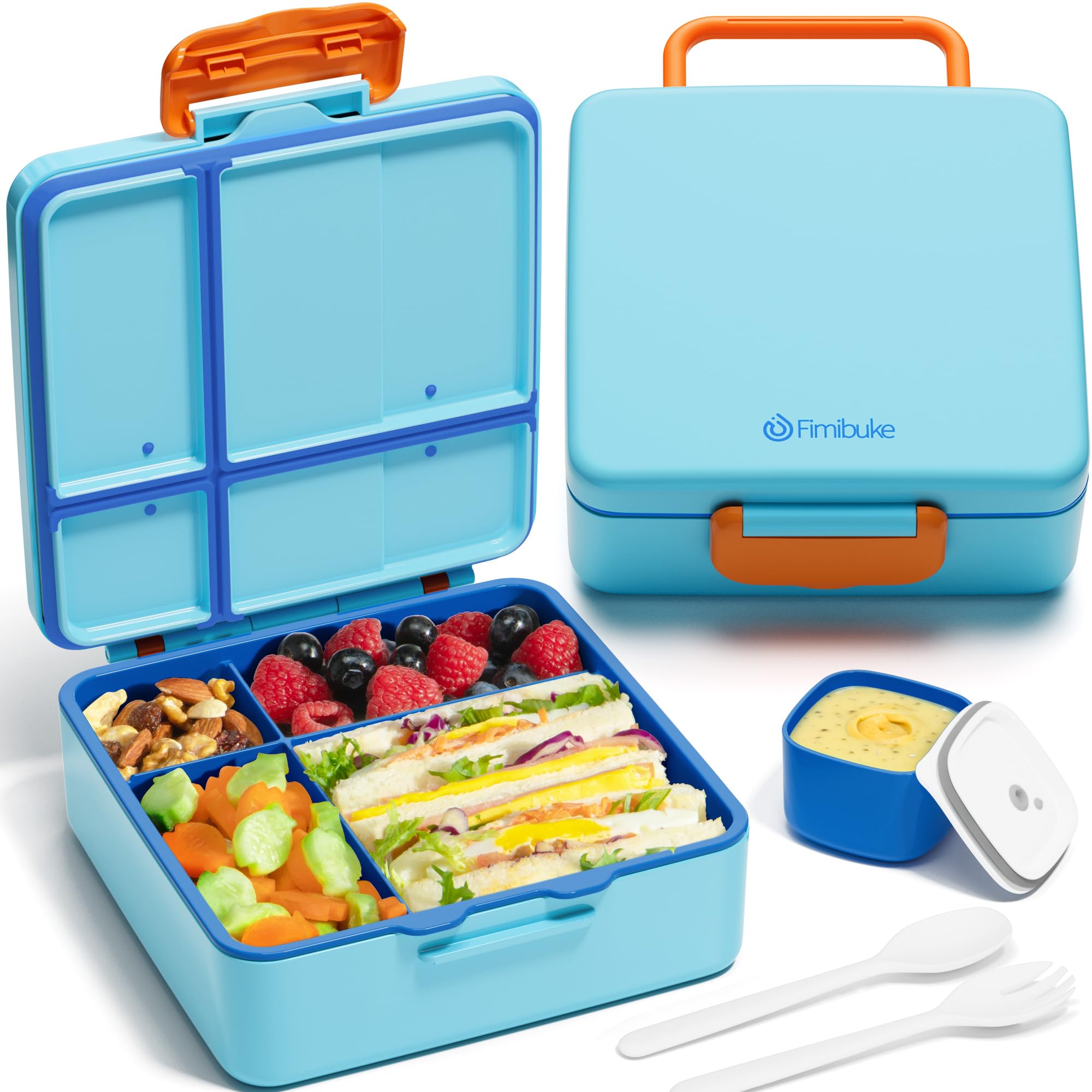 Fimibuke Bento Lunch Box for Kids, Toddler Bento Box with 4 Compartments