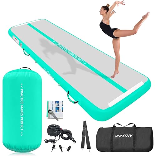 Inflatable Gymnastics Air mat Tumbling Track with Air Barrel Octagon Mat with Pump for Home/Gym