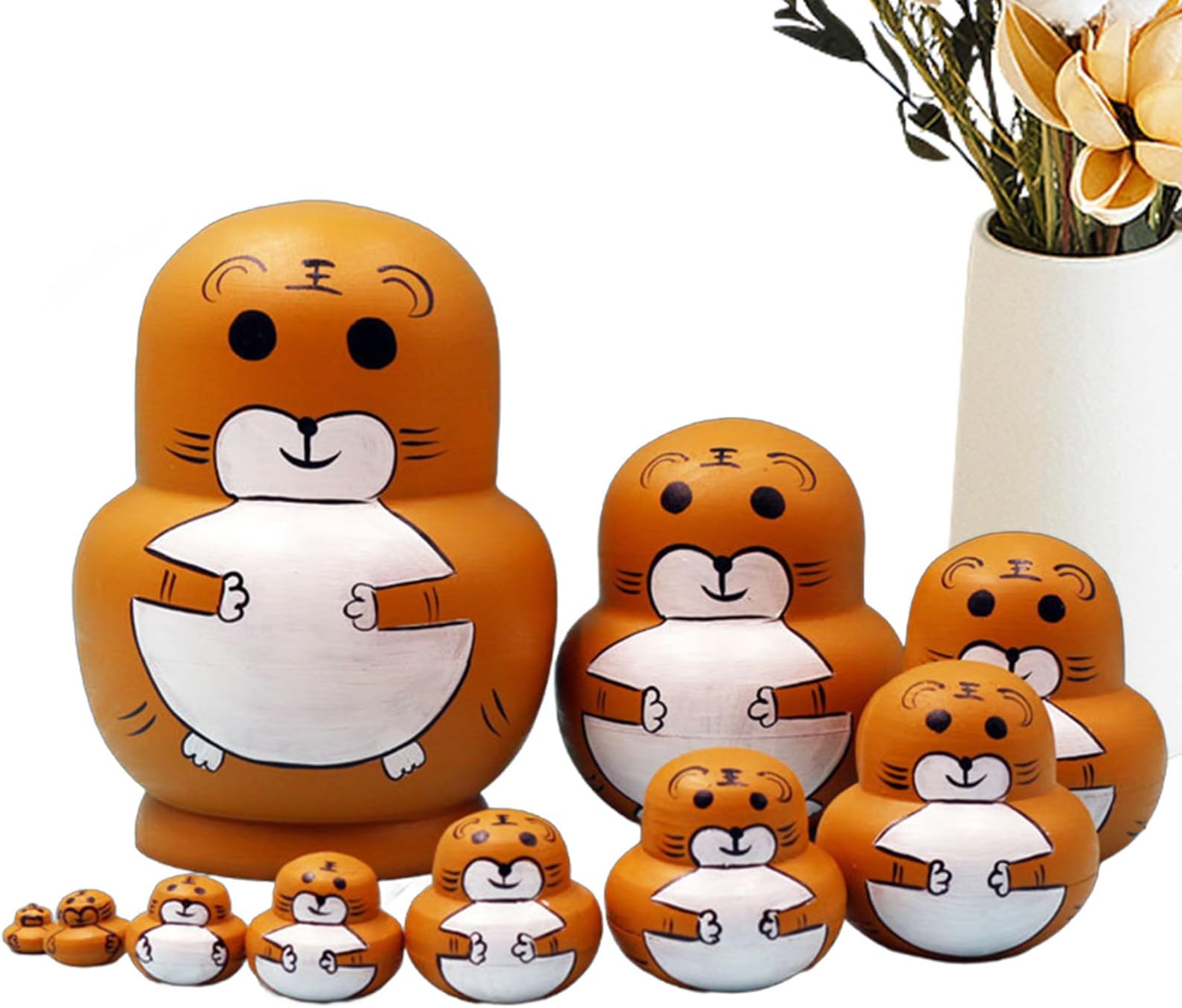 Russian Nesting Dolls | Animal Pattern Educational Stacking Toys | Decorative Nesting Dolls Home Decor | for Boys Girls Interior Fans Educators Parents Living Room Bedroom Playroom Birthday Christmas