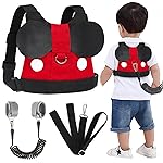 Accmor Toddler Harness Leash, Cute Kids Leash + Black Anti Lost Wrist Link for Outdoor Travel, Adorable Baby Leash Child Walking Harness Wristband Assistant Strap Mini Belt Protector for Boys Girls