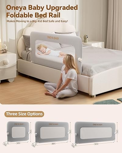 Miniatura 8 de Barandilla protectora para cama de bebé, riel de cama de 48 pulgadas de grosor para niños pequeños, barandillas laterales de seguridad extraaltas