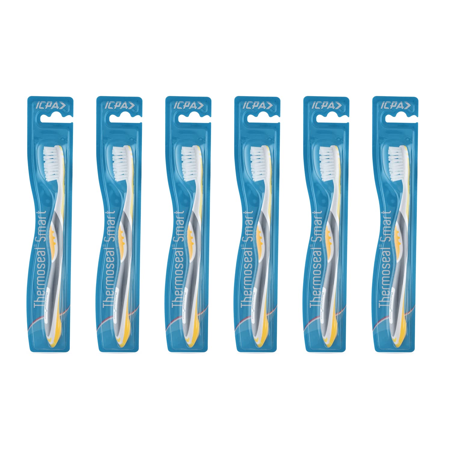 Thermoseal Smart manual Toothbrush for adults with Tongue Cleaner (Multicolor,Pack of 6)-image-0