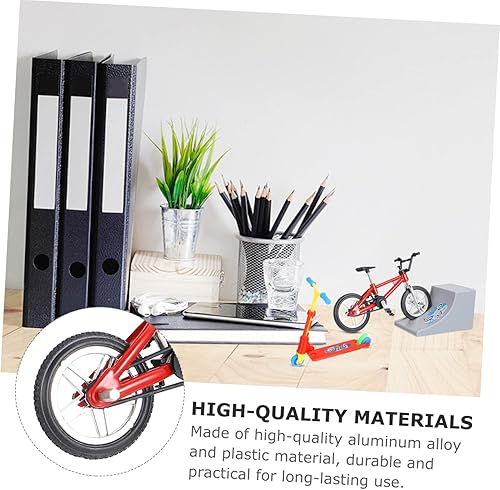 Miniatura 9 de Unomor 1 Set Finger Bike Kid Scooter Exercie Bikes Kids Bike Fingerboards Toy Mini Skateboards for Kids Finger Mini Bike Toy Finger Foldable Scooter