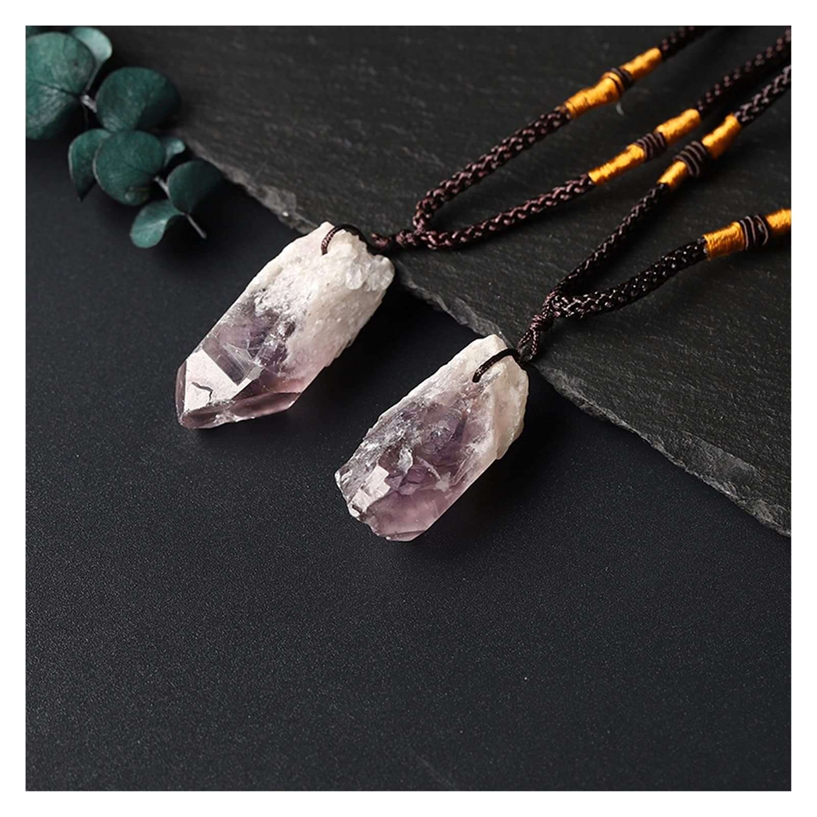 Pendentif saphir naturel et quartz rose pour apaiser le stress