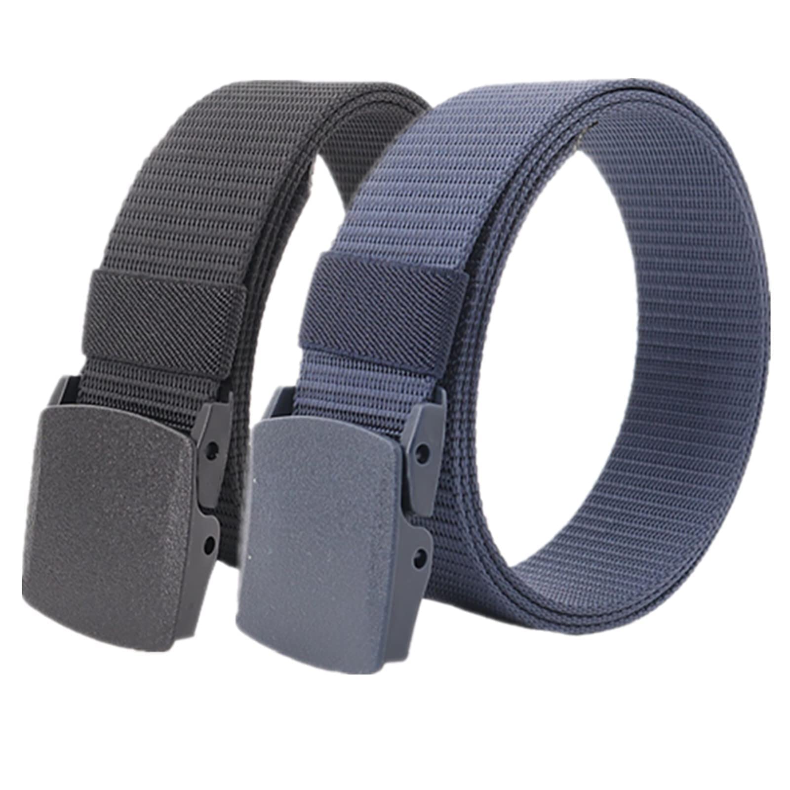 Cinturones de Trabajo para Hombre, Cinturones for Hombres - Cinturón táctico Militar de Nailon - Cinturón Unisex Multifuncional for Deportes al Aire Libre(Black and Blue,170)