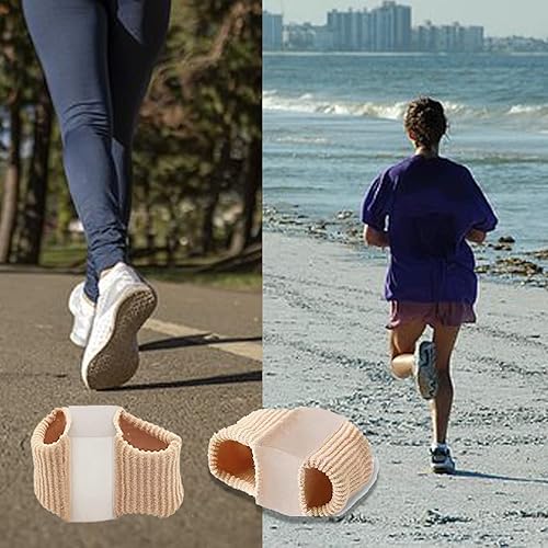 Miniatura 6 de 12 paquetes de separadores de dedos de gel para dedos superpuestos, espaciadores de dedos para juanetes para mujeres y hombres, 2 bucles corrector