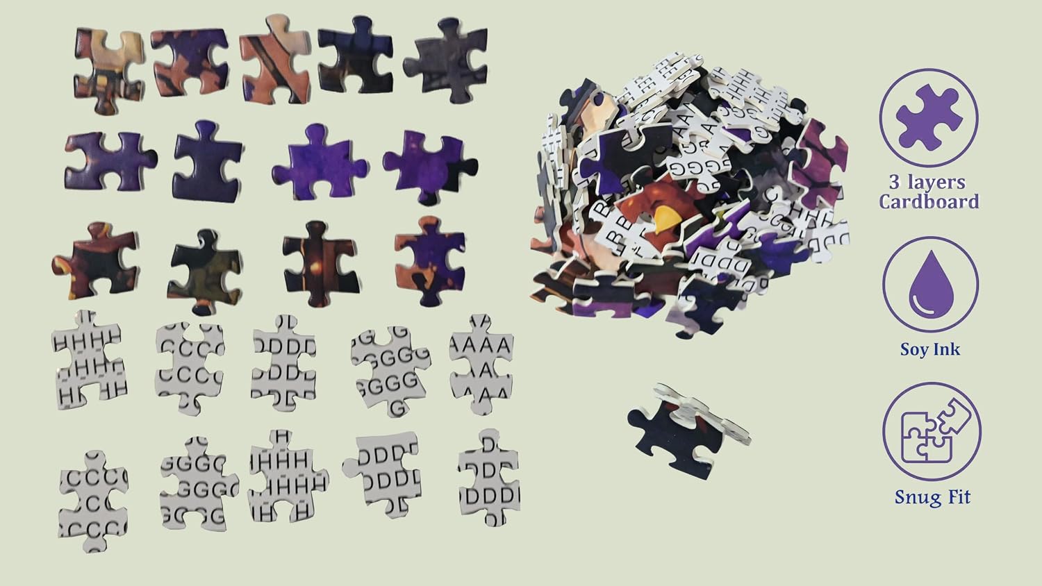 Halloween Puzzles for Adults 1000 Piece,Cute Ghost Mansion Jigsaw Puzzles image 3
