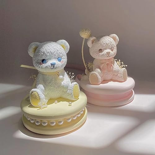 Miniatura 5 de Moldes de resina de oso, 2 moldes de silicona de oso 3D para fundición de resina, molde de resina epoxi de animales lindos para fondant, chocolate,