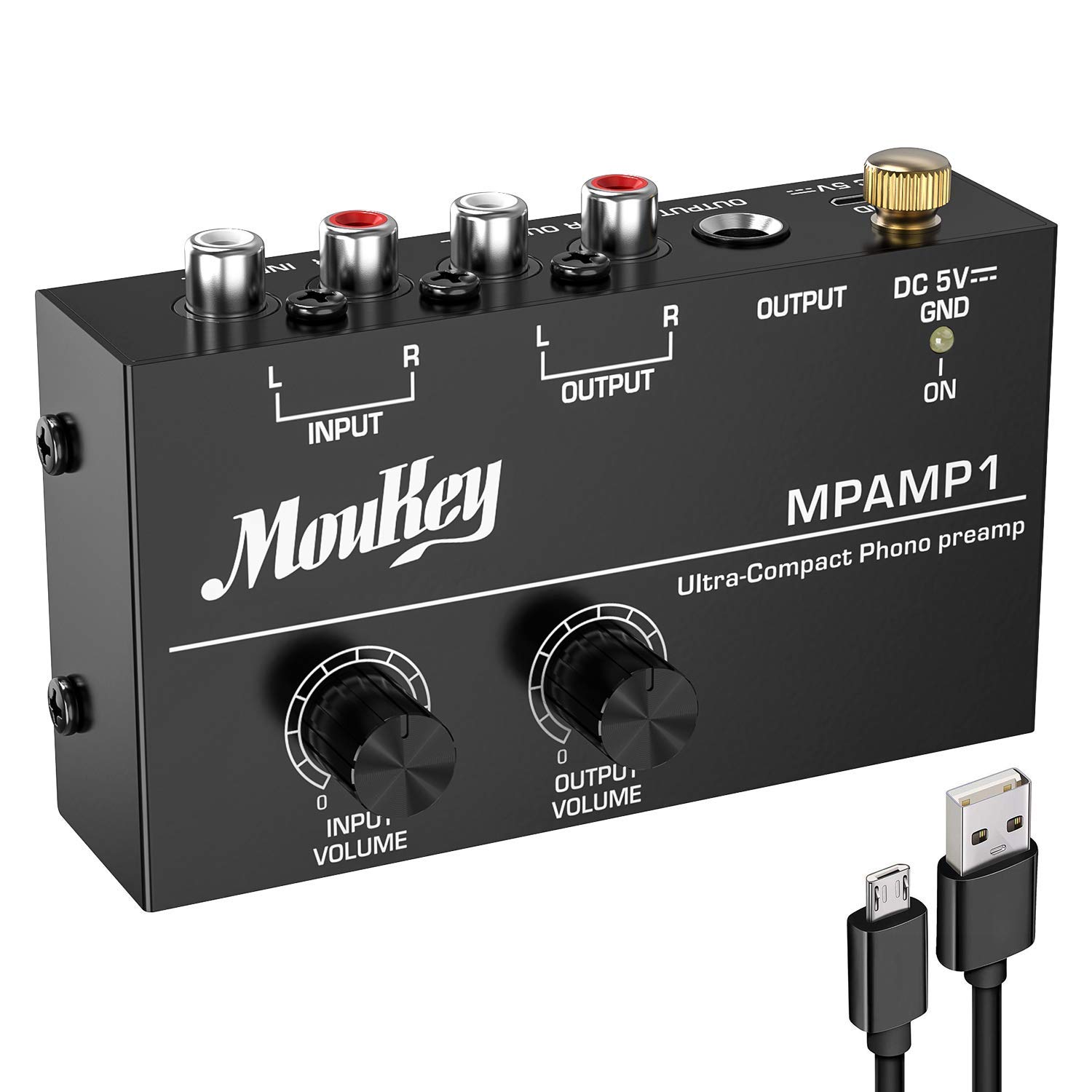 Buy Moukey Stereo Mini Phono Turntable Preamp Preamplifier Bookshelf
