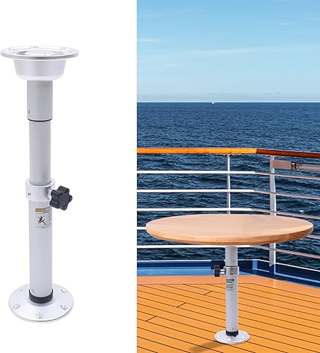 Miniatura 4 de Eapmic Soporte de pedestal de mesa, soporte de pedestal de mesa ajustable, pata y base, marco de montaje de base para patas para lancha marina,