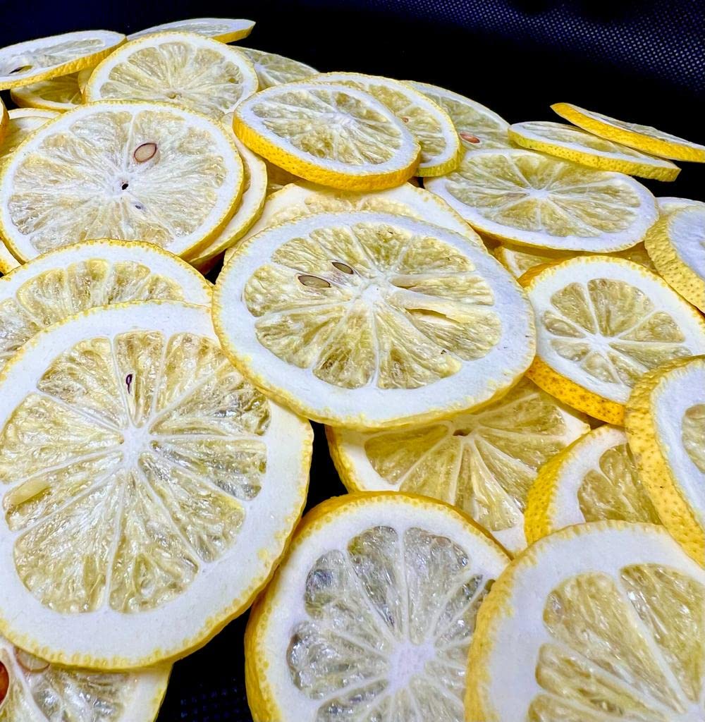 Limones frescos liofilizados 100% italianos - limones para coctelería profesional - paquete grande de 3 litros - frutos secos - sin azúcar añadido - 130 rodajas aproximadamente