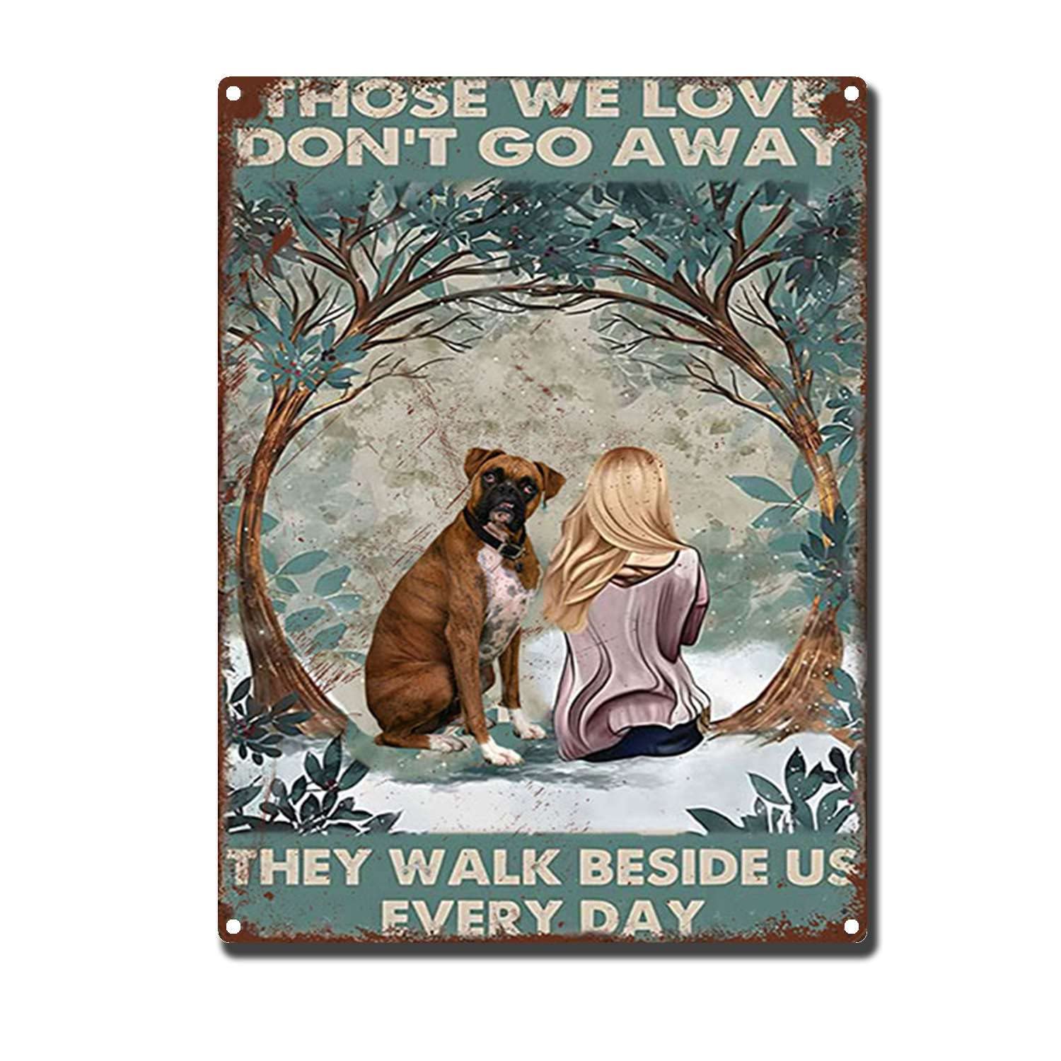 HYCLAM Vintagemetal SignThe Girl Those We Love Don't Go Away Restoring The Toilet Bathroom Art Ancient Ways Wall Decor Wall Hanging 12x16inch-Tin Sign