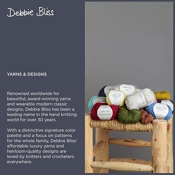 Debbie Bliss Fine Donegal Fingering Yarn - 95% Wool, 5% Cashmere - 3.53oz (100g), 416yds (380m) - Autumn Gold Color - Tweed Effect Yarn - Crochet, Knitting - for Warm Sweaters, Cabled Hats & Scarves
