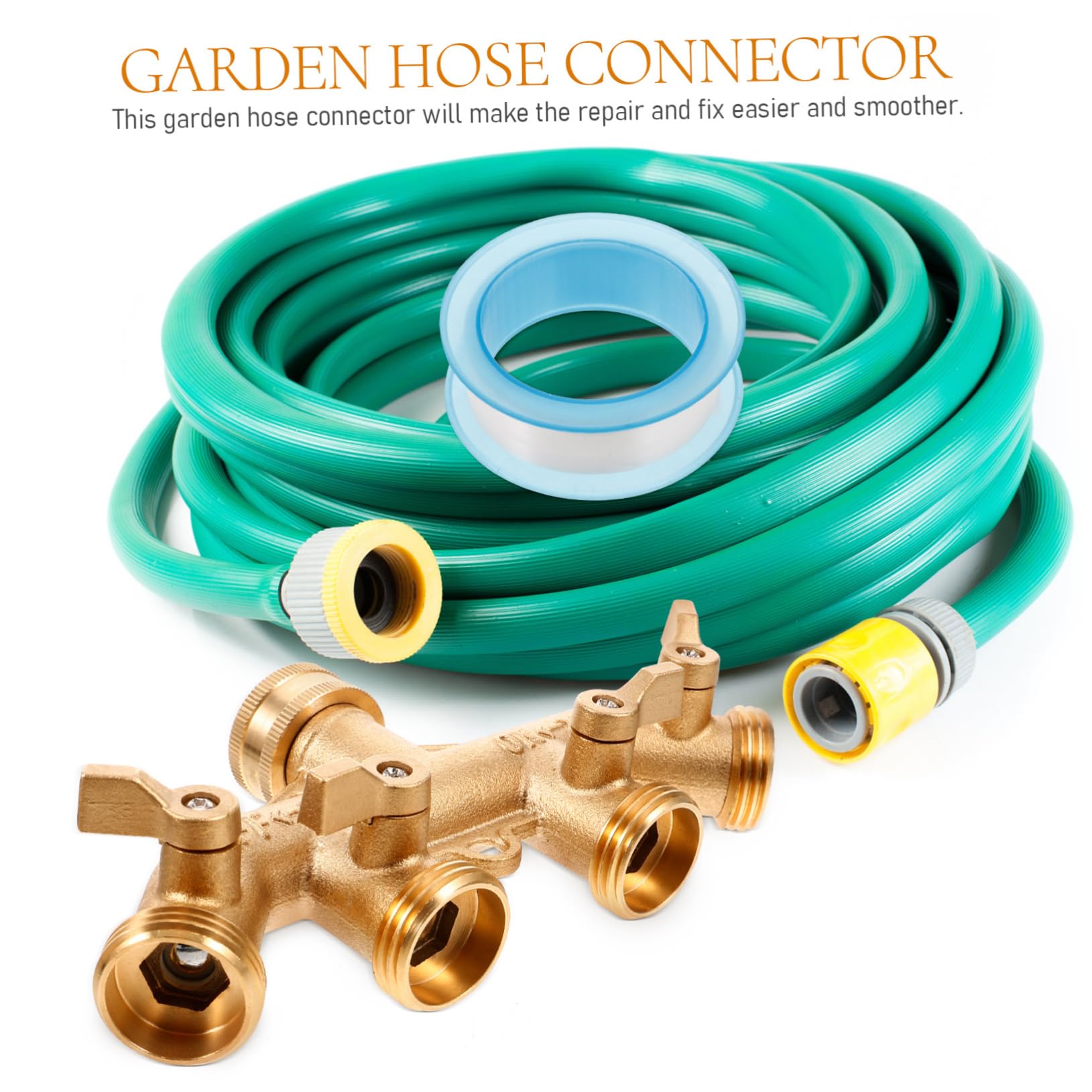 Homoyoyo Connettore per Tubo da Giardino Divisore per Rubinetto Connettore per Tubo Flessibile Vie Adattatore Raccordo Collegamento Rapido