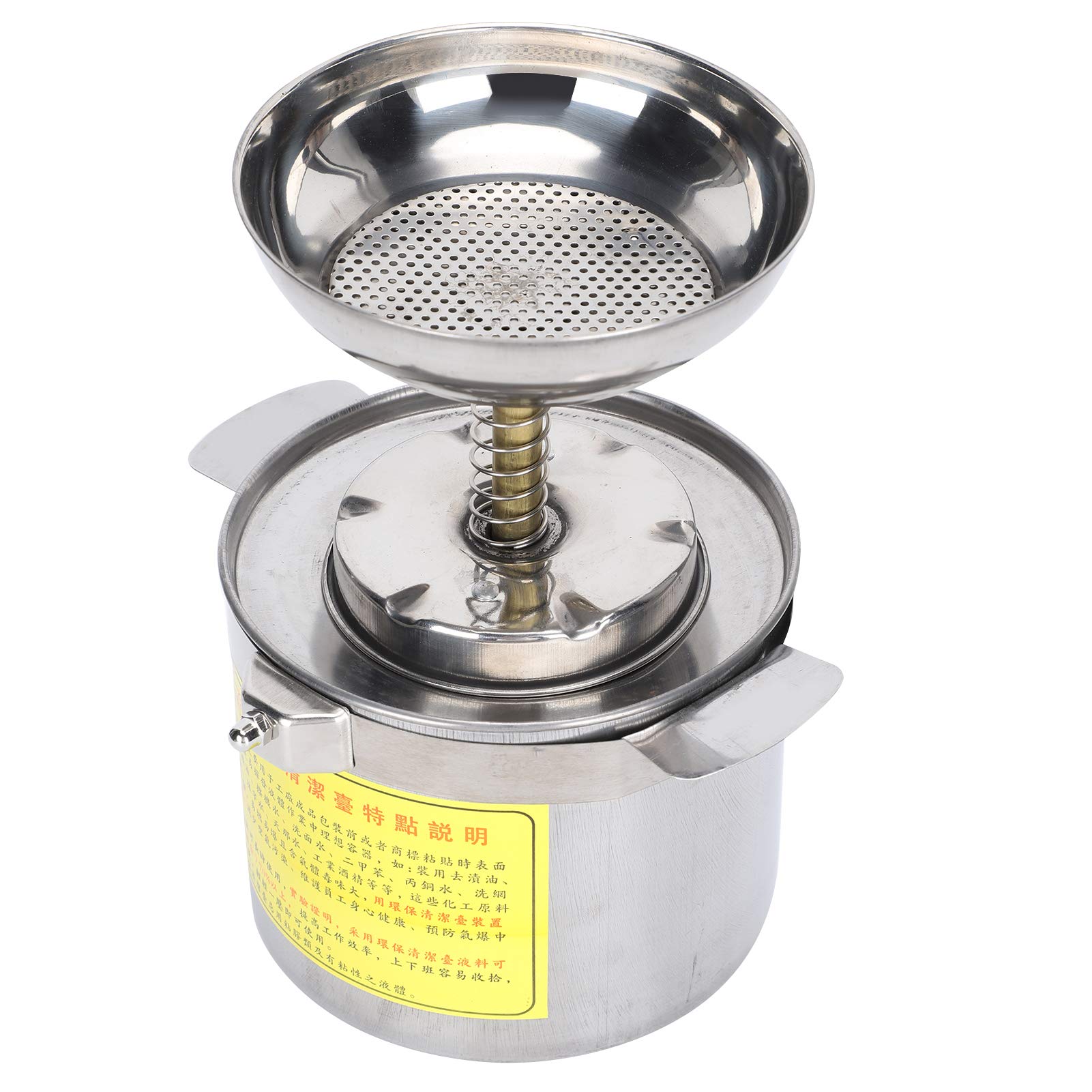 Dispenser con Pompa Idraulica per Alcol in Acciaio Inossidabile da 1,2 Litri, Dispositivo di Pulizia Ambientale con Schermo Filtrante Ultra, Flacone Erogatore con Pompa per
