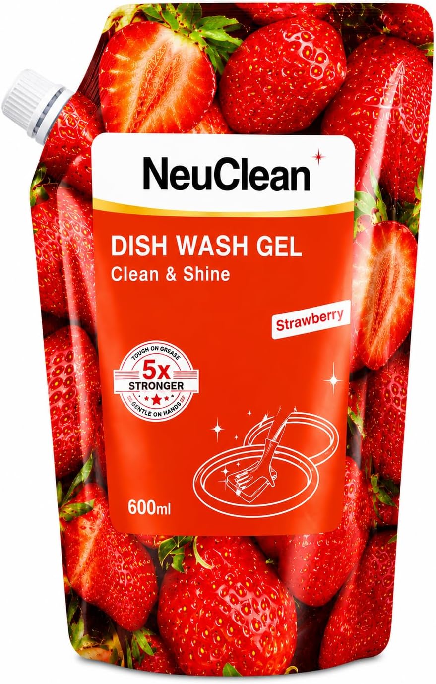 NeuClean Dish Wash Gel Clean & Shine Strawberry 600ml
