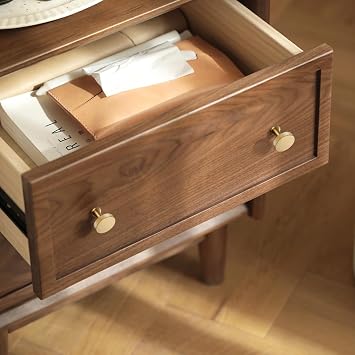 Guank 2 Pack Pinion Solid Brass Knobs,Brushed Handles Brass Cabinet Solid Round Dresser Drawer Knobs and Pulls Simple Decorative Kitchen Cabinet Door Handles(1.1x1.1) (Gear Brass-1.1inch, 2-Pack)