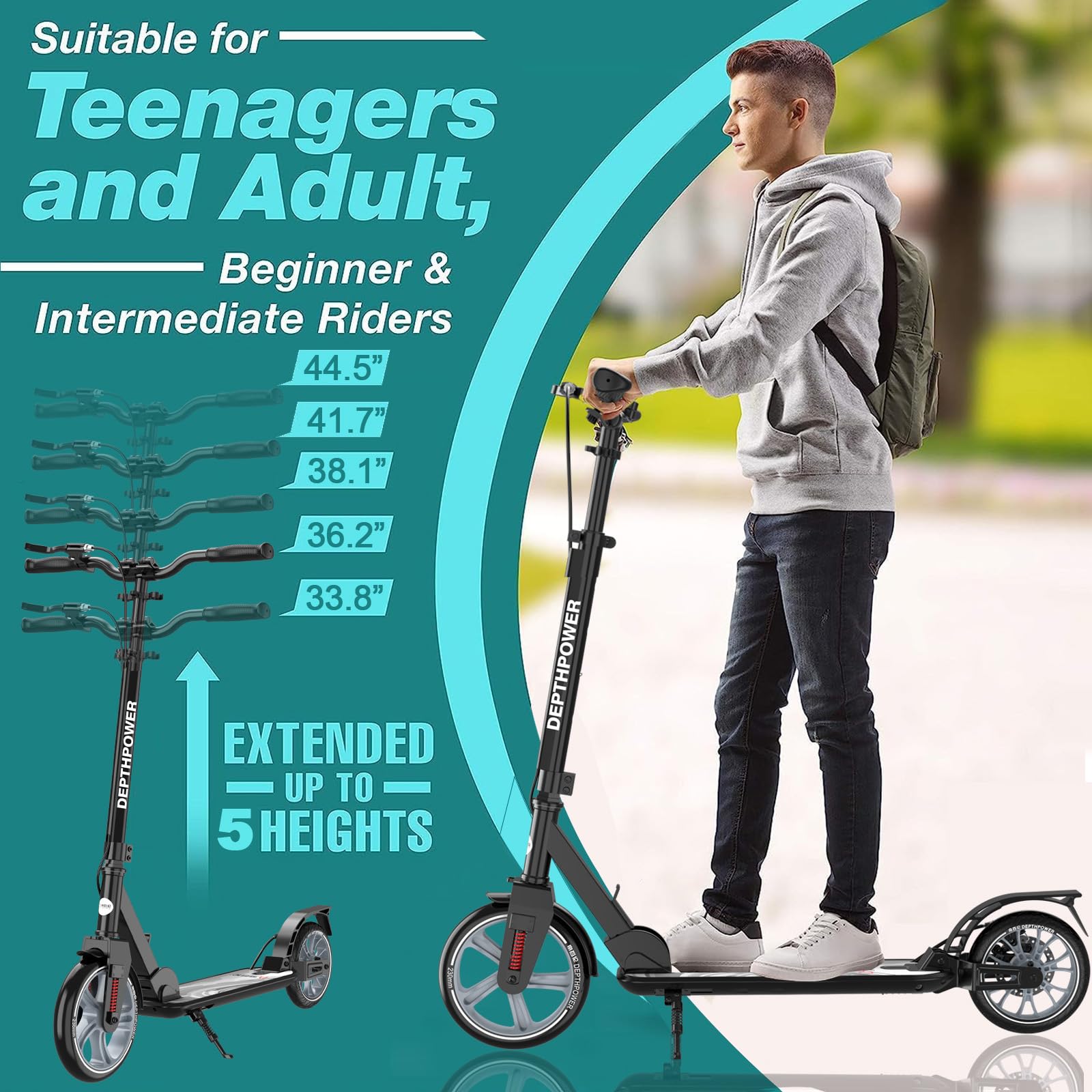 Big Wheels Foldable Commuter Scooter Gallery Image