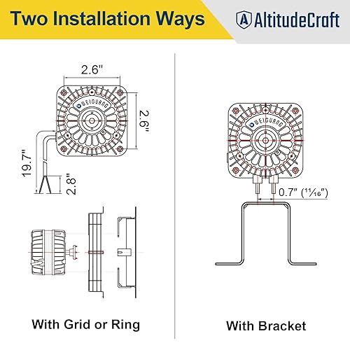 Miniatura 4 de AltitudeCraft Motor de ventilador de condensador YZF18-25, motor de ventilador de CA de 120V 60Hz 1.01A 18W, motor de poste sombreado reemplaza