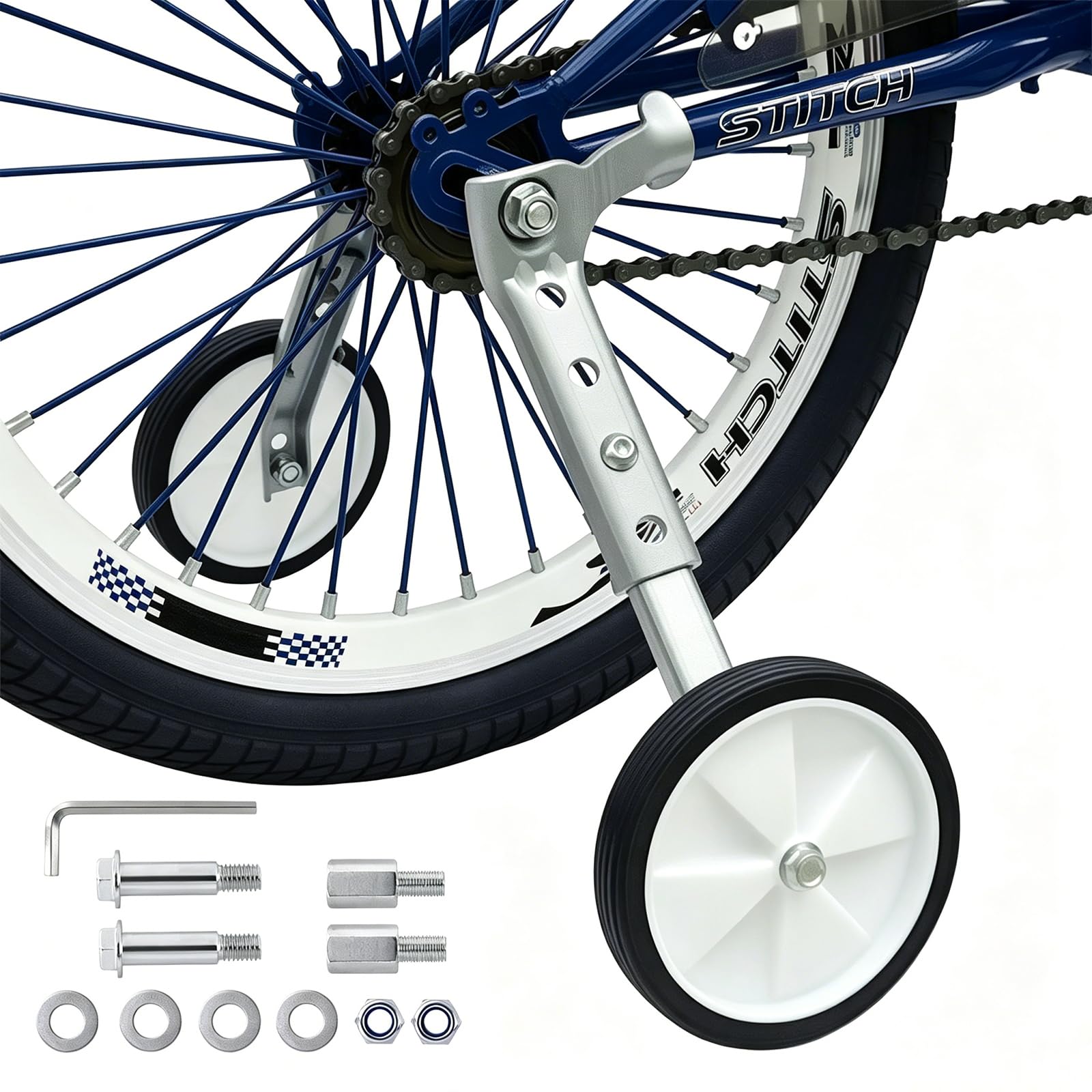 Bike Stabilisers, Adjustable Training Wheels for Kid Variable Speed Bicycle