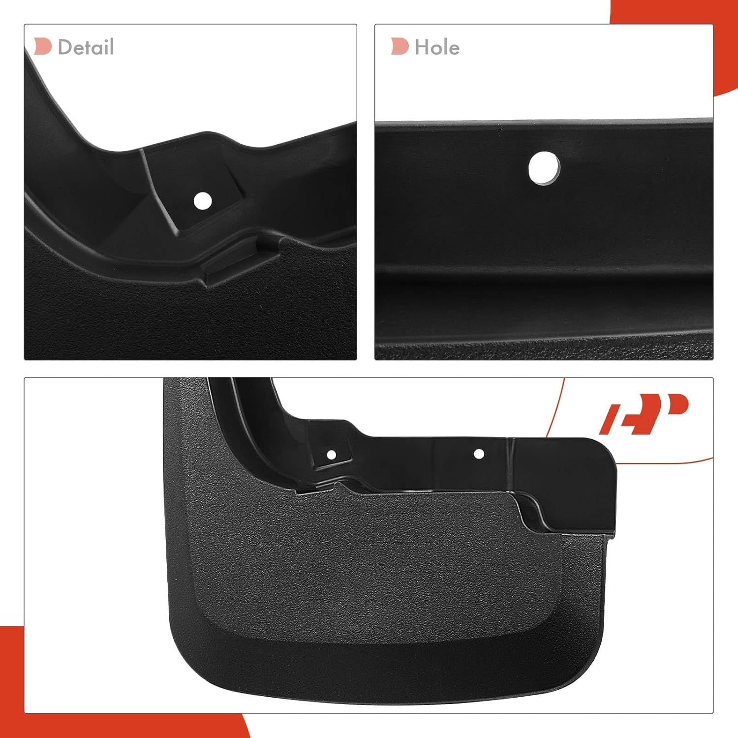 A-Premium Set of 2-PC Front Mud Flaps Splash Guards Compatible with Chevrolet Silverado 1500 2019-2024 Pickup, Left & Right Mudguards Mudflaps, with Hardware Accessories (Not for Legacy Models)