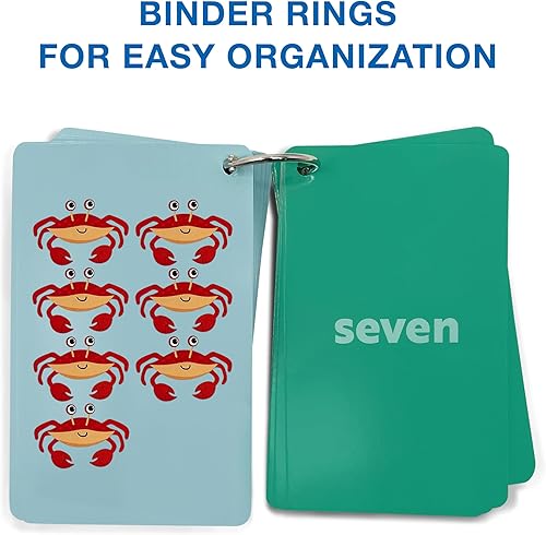 Miniatura 5 de Carson Dellosa - Paquete de 4 tarjetas flash para niños pequeños con anillos a partir de 3 años, tarjetas flash ABC para niños pequeños, tarjetas