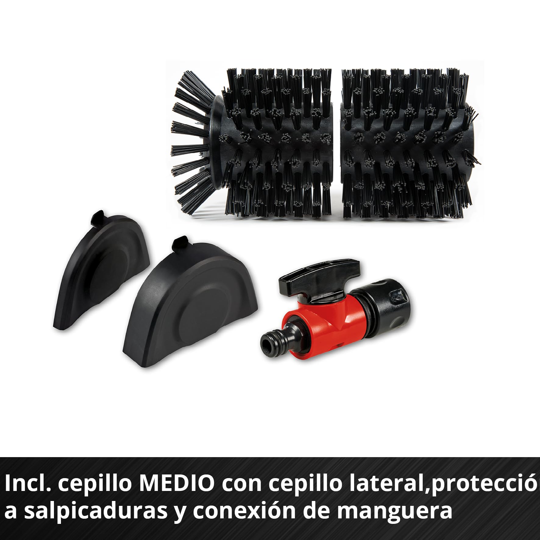 Einhell Cepillo para Superficies con batería PICOBELLA 18/215 Power X-Change (18 V, Iones de Litio, 215 mm Anchura, Incl. conexión para la Manguera de jardín, Cepillo Medium, sin batería ni Cargador)