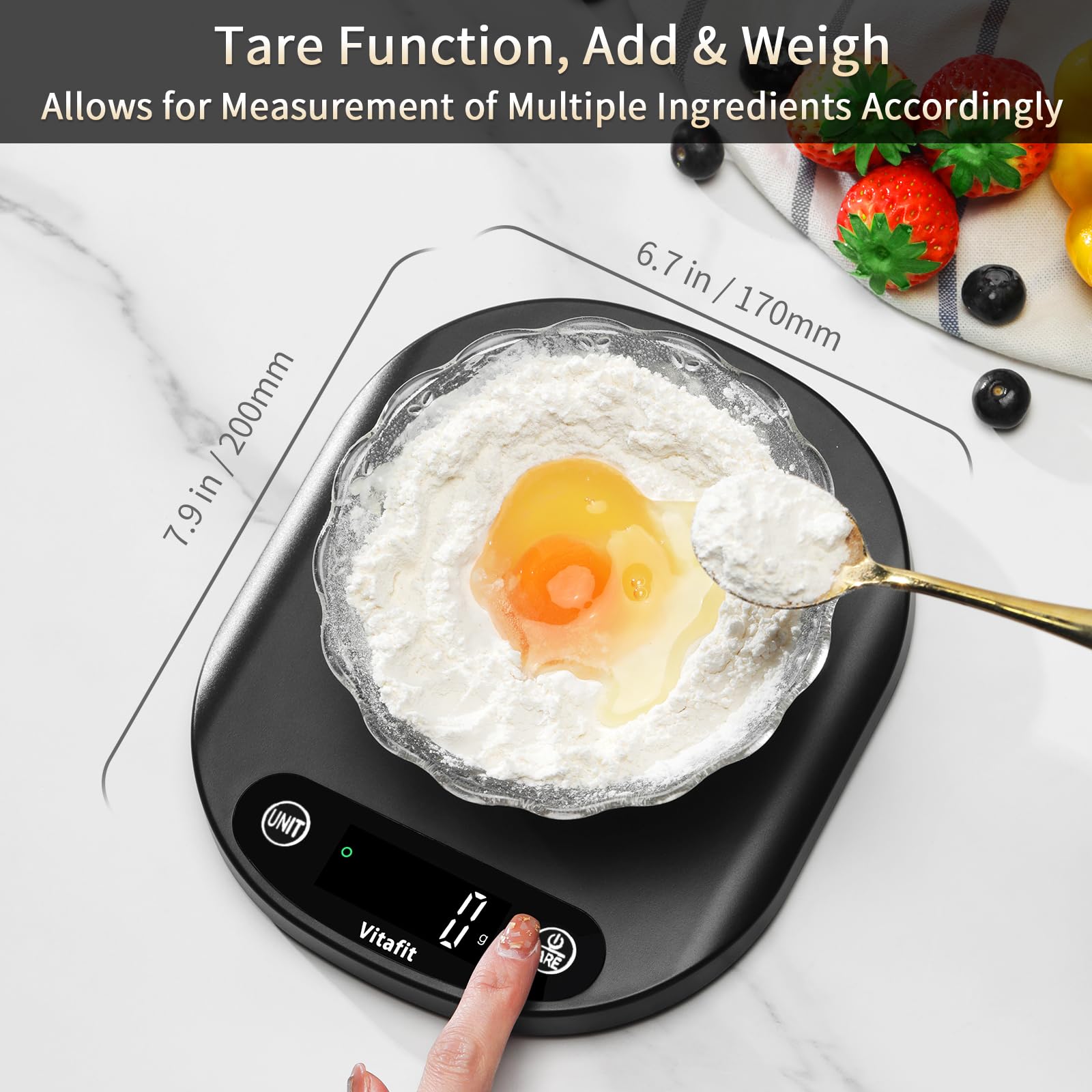 Digital Kitchen Weighing Machine –Gripit High-Precision Food -5