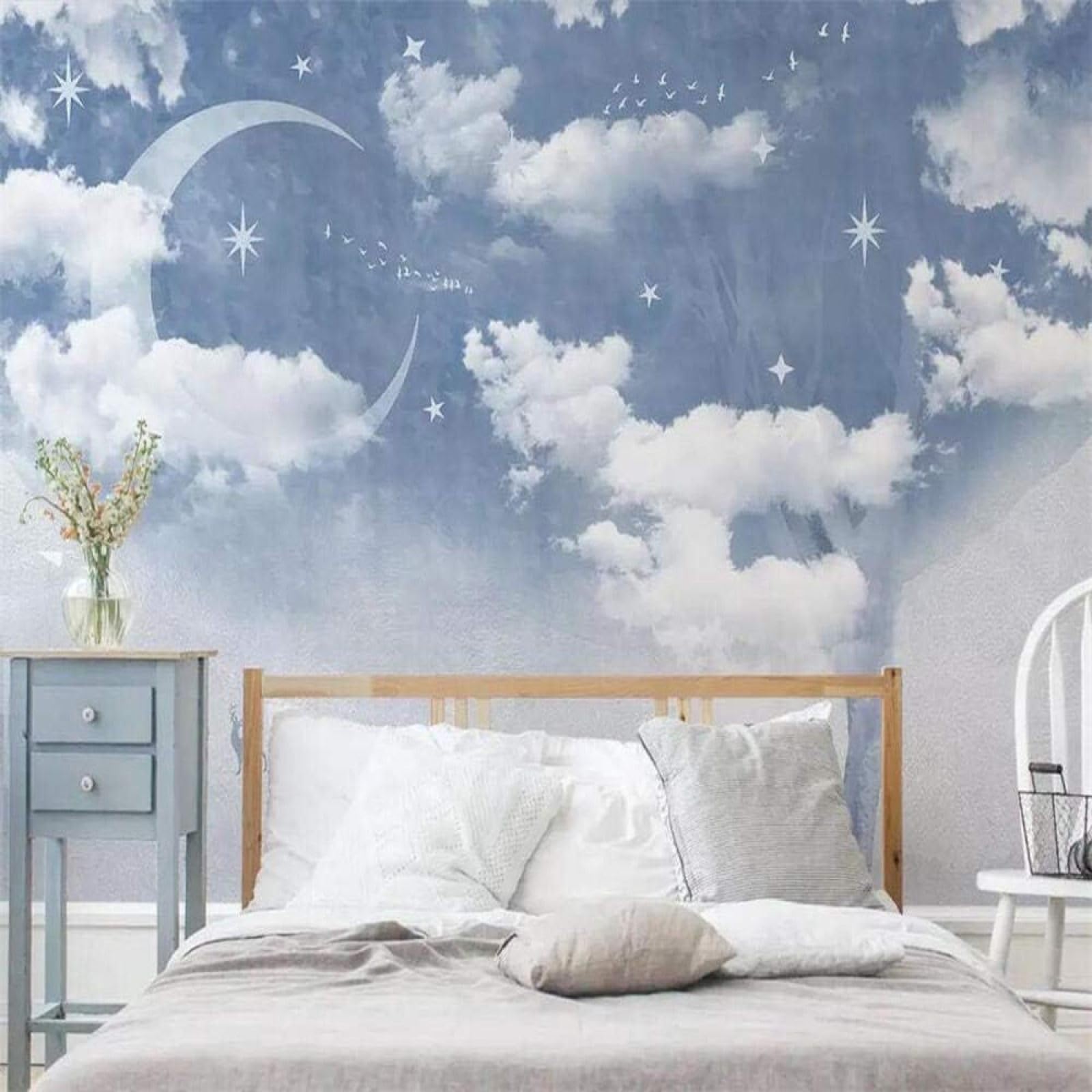 Mural de pared infantil de ciervos y estrellas para crear un refugio de paz en casa