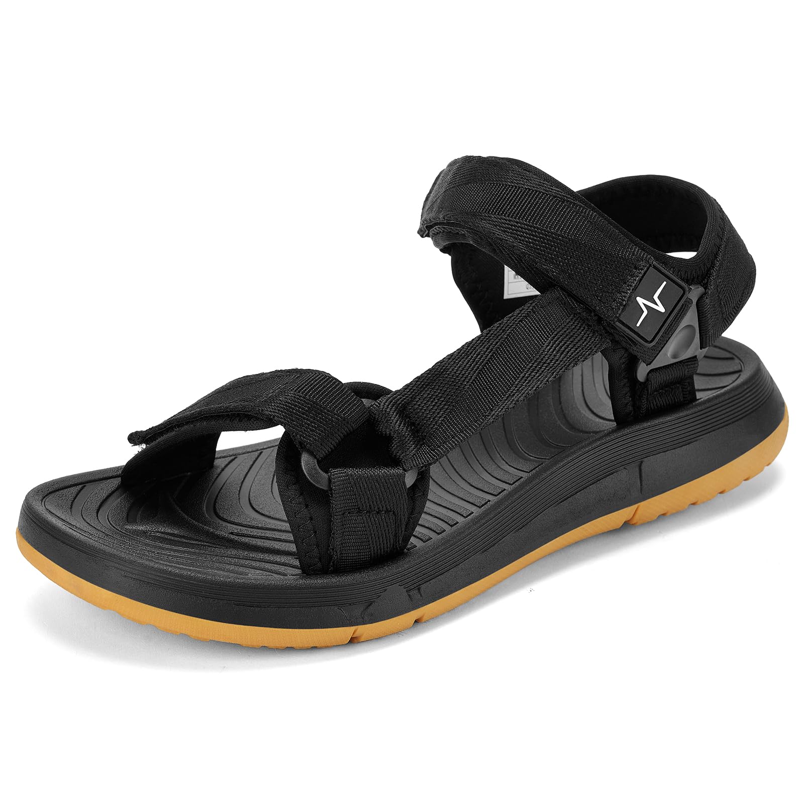 SUITSER Mens Hiking Sandals with Arch Support - Cushion Sport Athletic Walking Sandles Outdoor Summer Comfortable Casual Waterproof Beach Water Sandal