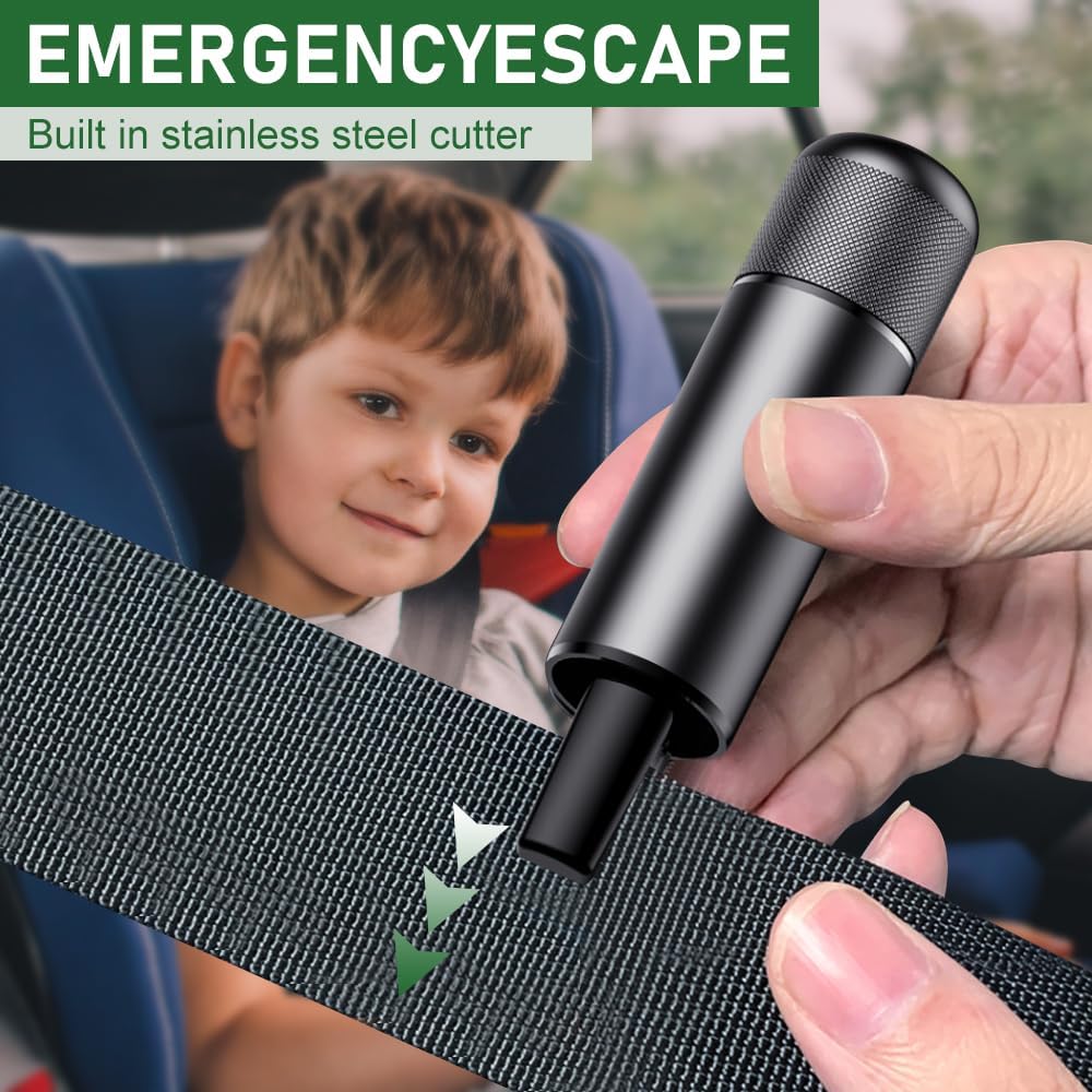 Car Window Breaker Seatbelt Cutter, 2-in-1 Car Safety Hammer, Window Breaker Glass Tool & Seatbelt Cutter, Portable Emergency Rescue Tool for Automotive Accidents