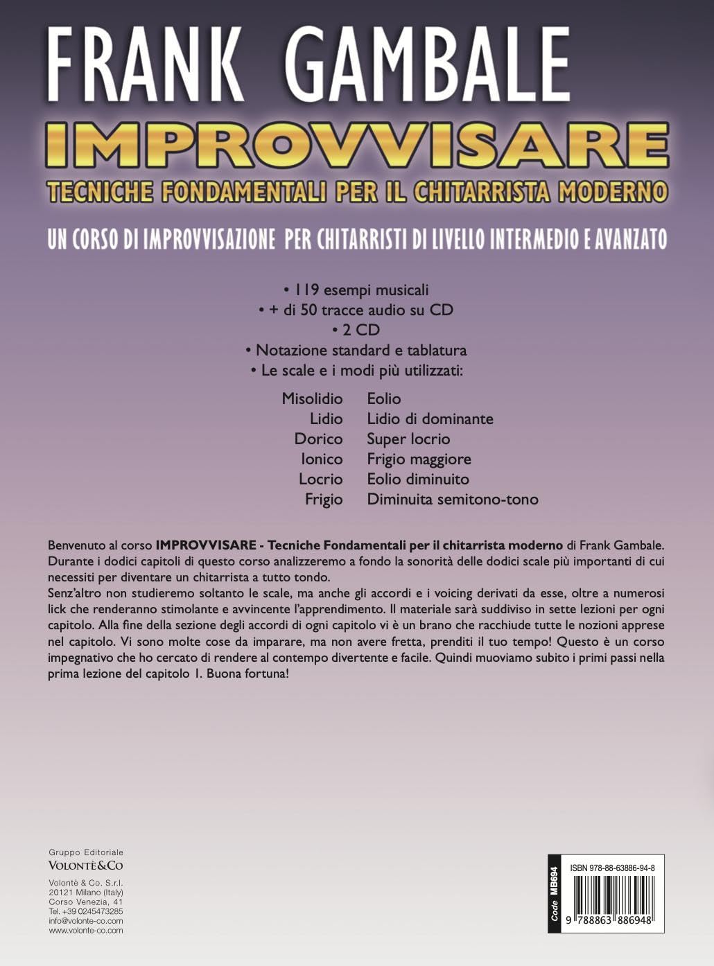 Improvvisare. Tecniche fondamentali per il chitarrista moderno. Con 2 CD-Audio