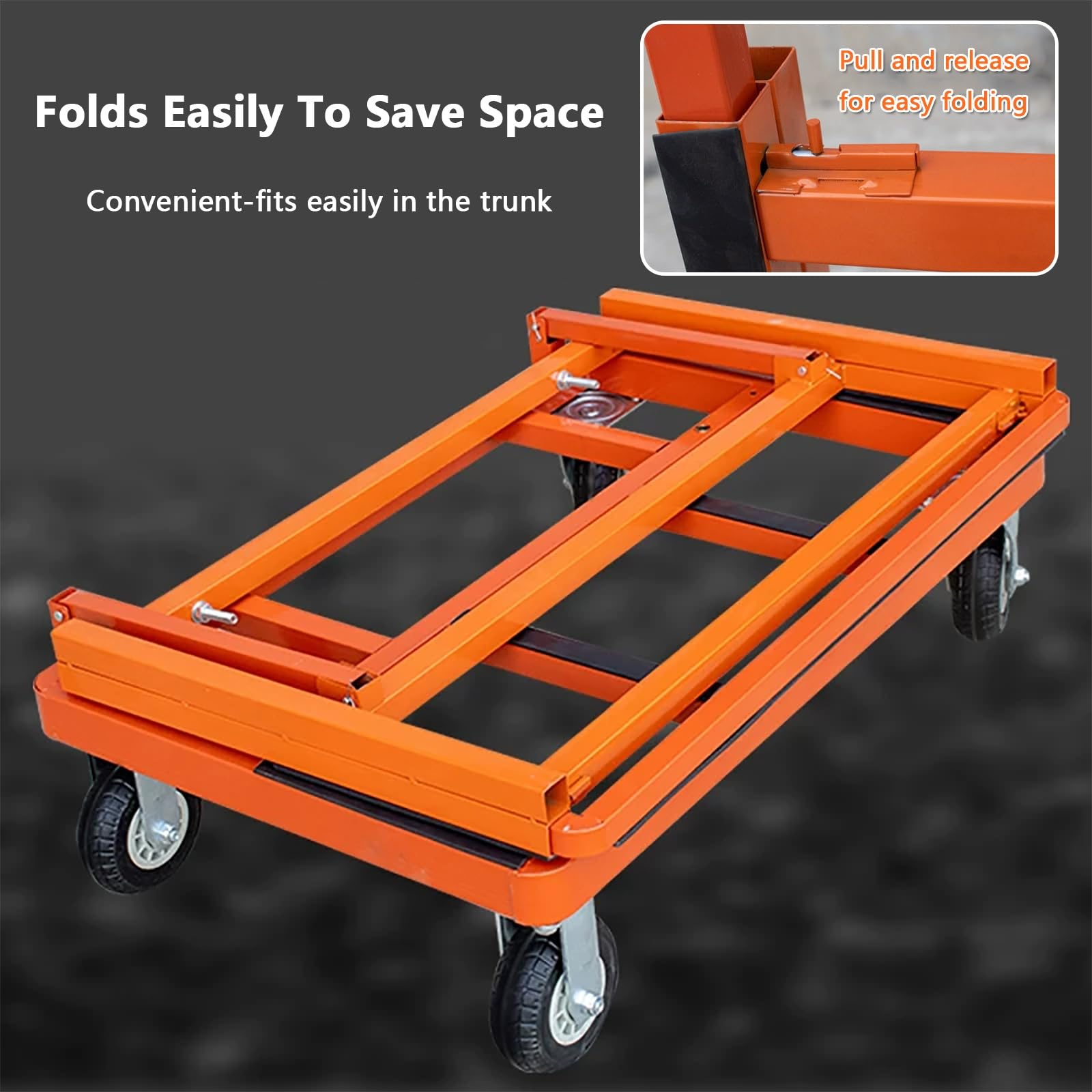 Portátil Plegable Carro para Placas Capacidad de Carga de 800 kg | Carro para Puertas, Altura Ajustable, 4 Ruedas Giratorias con Freno, para Contrachapado de Ventanas(6in wheel)